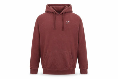 Gymshark Men’s Red S Pullover Hoodie Logo Gym Training