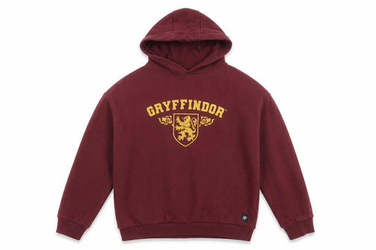 Front view of Marks and Spencer girls’ burgundy 10-11 years gryffindor pullover hoodie