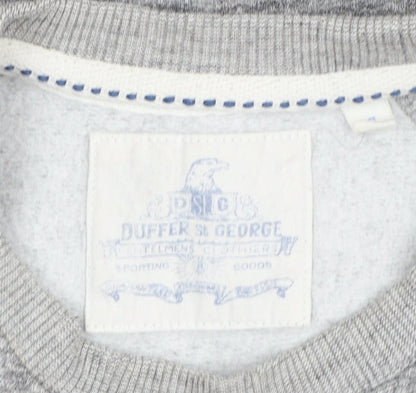Duffer St George Men’s Grey S London Academy Graphic Crew Sweatshirt