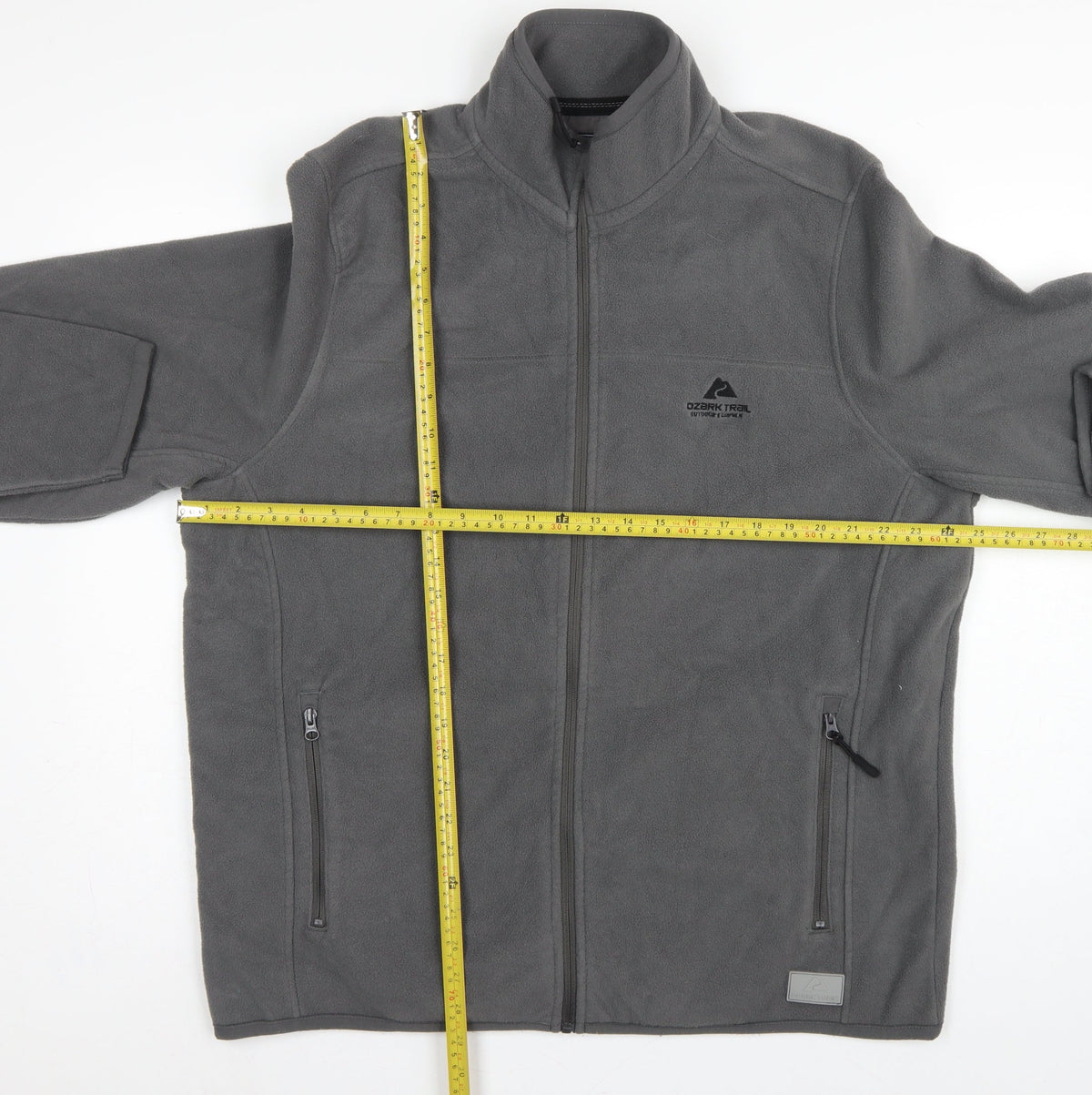 Ozark Trail Men’s Grey XL Fleece Jacket Full Zip Outdoor