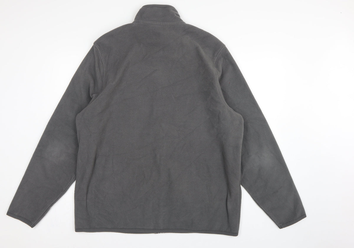Ozark Trail Men’s Grey XL Fleece Jacket Full Zip Outdoor