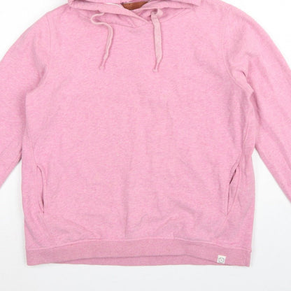 Fat Face Women’s Pink M Pullover Hoodie Drawstring Pockets Cotton Blend
