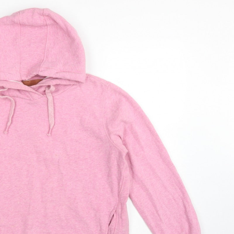 Fat Face Women’s Pink M Pullover Hoodie Drawstring Pockets Cotton Blend