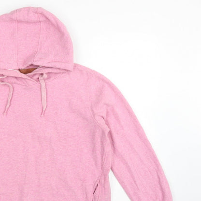 Fat Face Women’s Pink M Pullover Hoodie Drawstring Pockets Cotton Blend