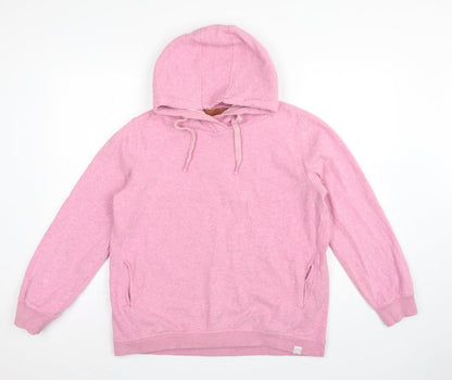 Fat Face Women’s Pink M Pullover Hoodie Drawstring Pockets Cotton Blend