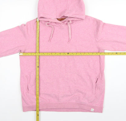 Fat Face Women’s Pink M Pullover Hoodie Drawstring Pockets Cotton Blend