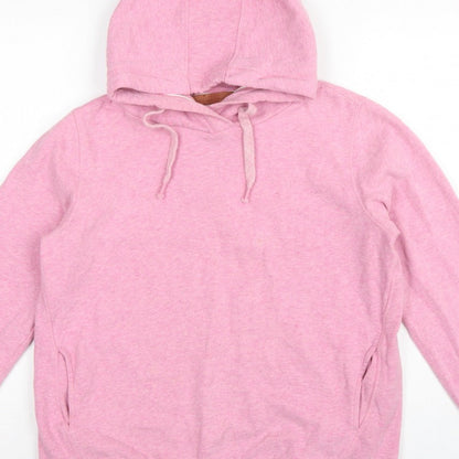 Fat Face Women’s Pink M Pullover Hoodie Drawstring Pockets Cotton Blend