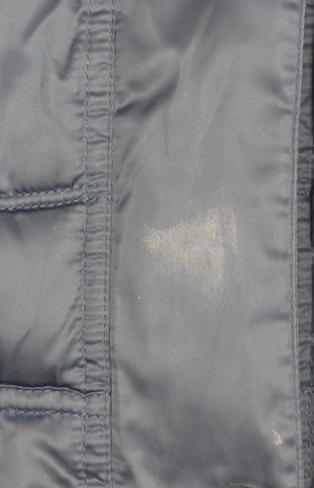 Centigrade Women Blue S Long Puffer Quilted Polyester Coat