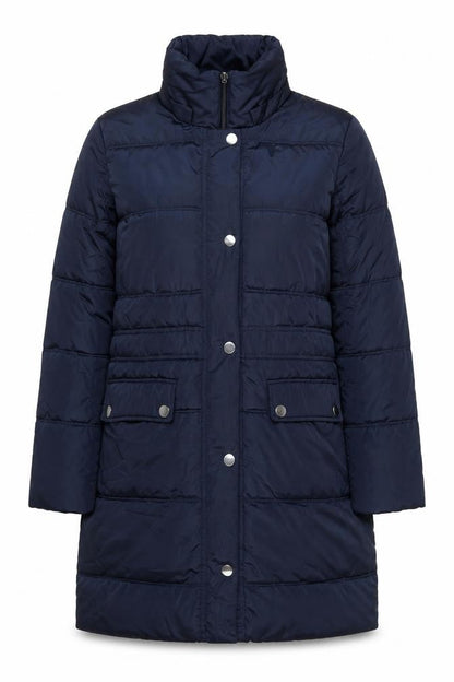Centigrade Women Blue S Long Puffer Quilted Polyester Coat