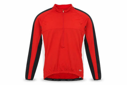 Crane Bike Men's Red Large 1/4 Zip Cycling Track Jacket Stretch