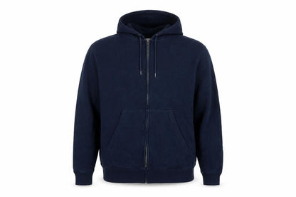Marks and Spencer Men Navy 3XL Full Zip Hooded Cotton Hoodie Pockets