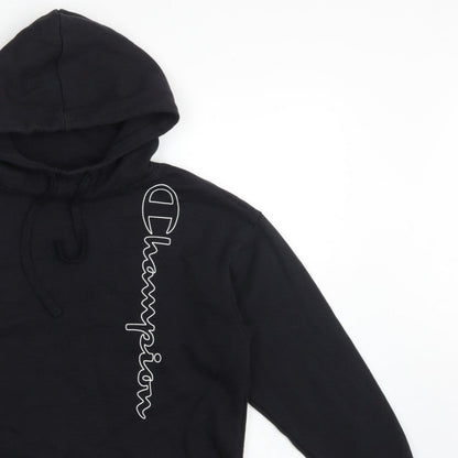 Champion Women’s Black Small Logo Print Pullover Hoodie