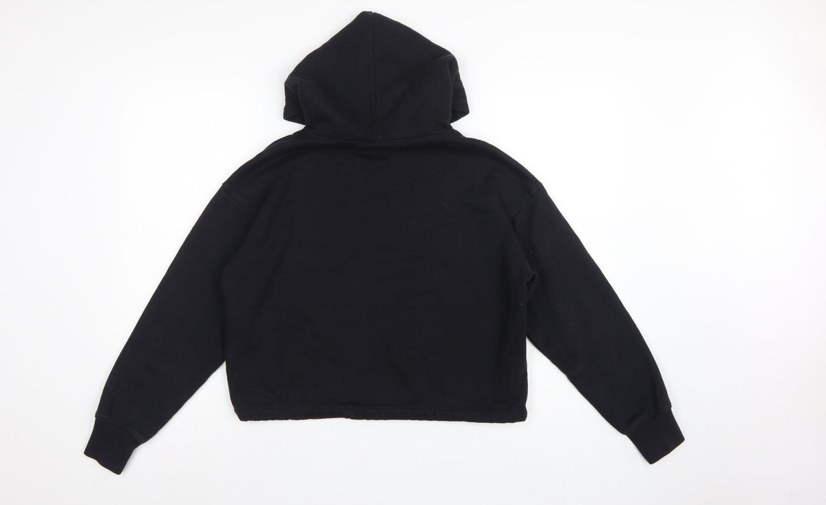 Champion Women’s Black Small Logo Print Pullover Hoodie
