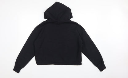 Champion Women’s Black Small Logo Print Pullover Hoodie