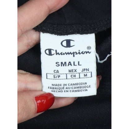 Champion Women’s Black Small Logo Print Pullover Hoodie