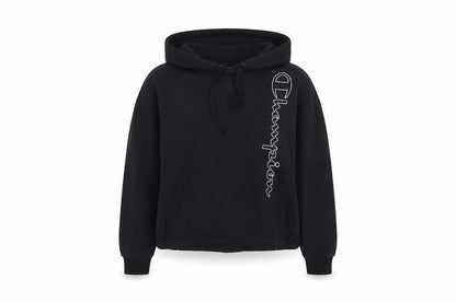 Champion Women’s Black Small Logo Print Pullover Hoodie