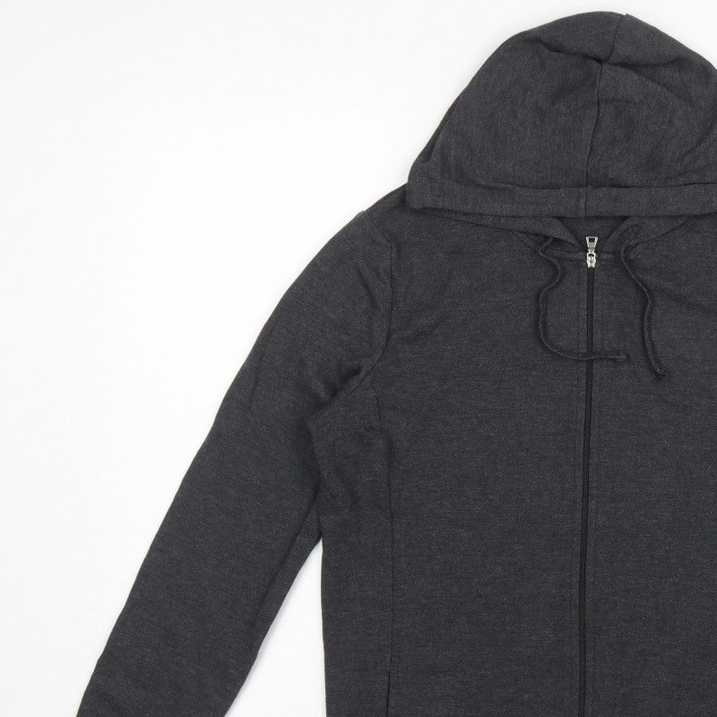 Tezenis Women’s Grey Size S Full Zip Hooded Hoodie Pockets