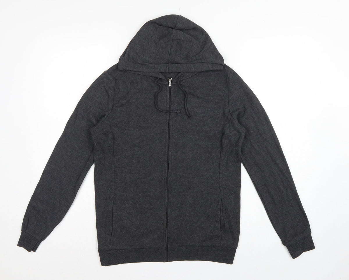 Tezenis Women’s Grey Size S Full Zip Hooded Hoodie Pockets
