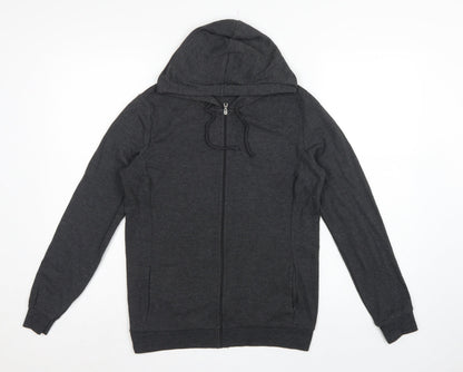 Tezenis Women’s Grey Size S Full Zip Hooded Hoodie Pockets