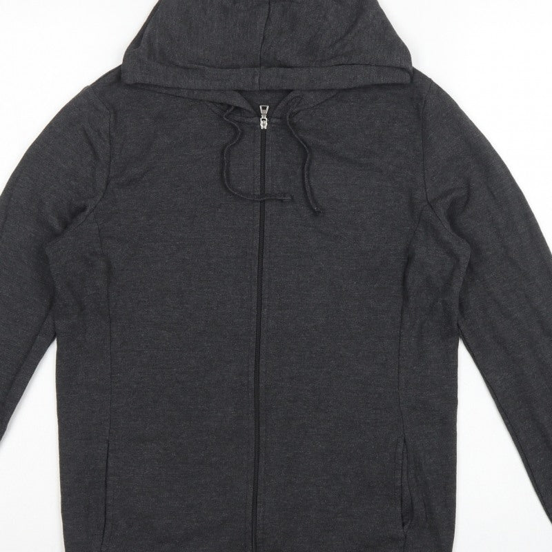 Tezenis Women’s Grey Size S Full Zip Hooded Hoodie Pockets