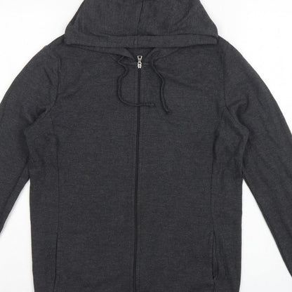 Tezenis Women’s Grey Size S Full Zip Hooded Hoodie Pockets