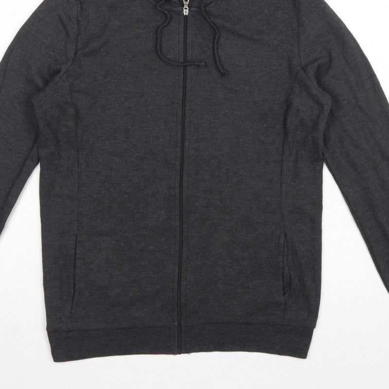 Tezenis Women’s Grey Size S Full Zip Hooded Hoodie Pockets