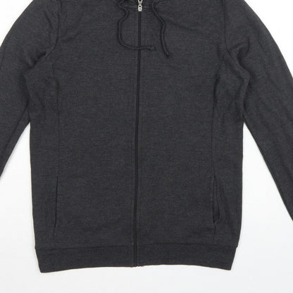 Tezenis Women’s Grey Size S Full Zip Hooded Hoodie Pockets