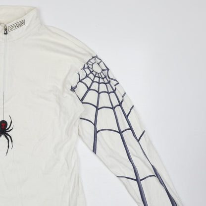 Spyder Men’s White M 1/4 Zip Spider Graphic Ski Sweatshirt Pullover