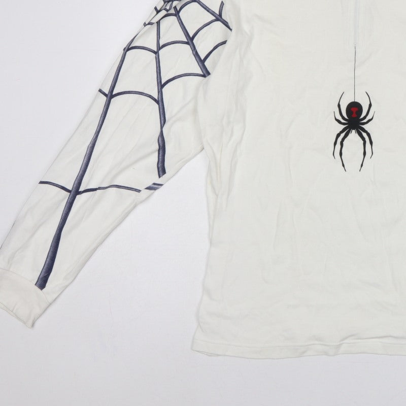 Spyder Men’s White M 1/4 Zip Spider Graphic Ski Sweatshirt Pullover