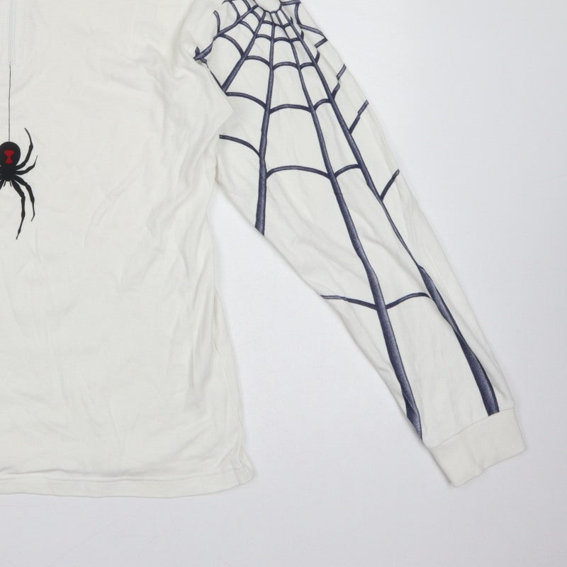 Spyder Men’s White M 1/4 Zip Spider Graphic Ski Sweatshirt Pullover