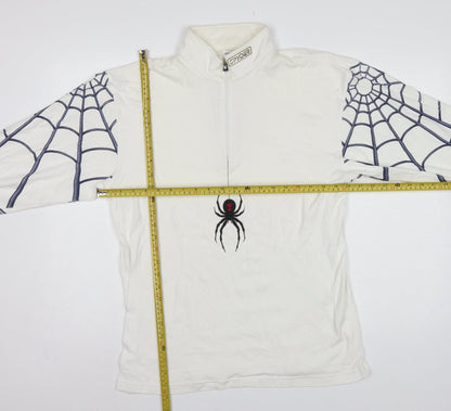 Spyder Men’s White M 1/4 Zip Spider Graphic Ski Sweatshirt Pullover