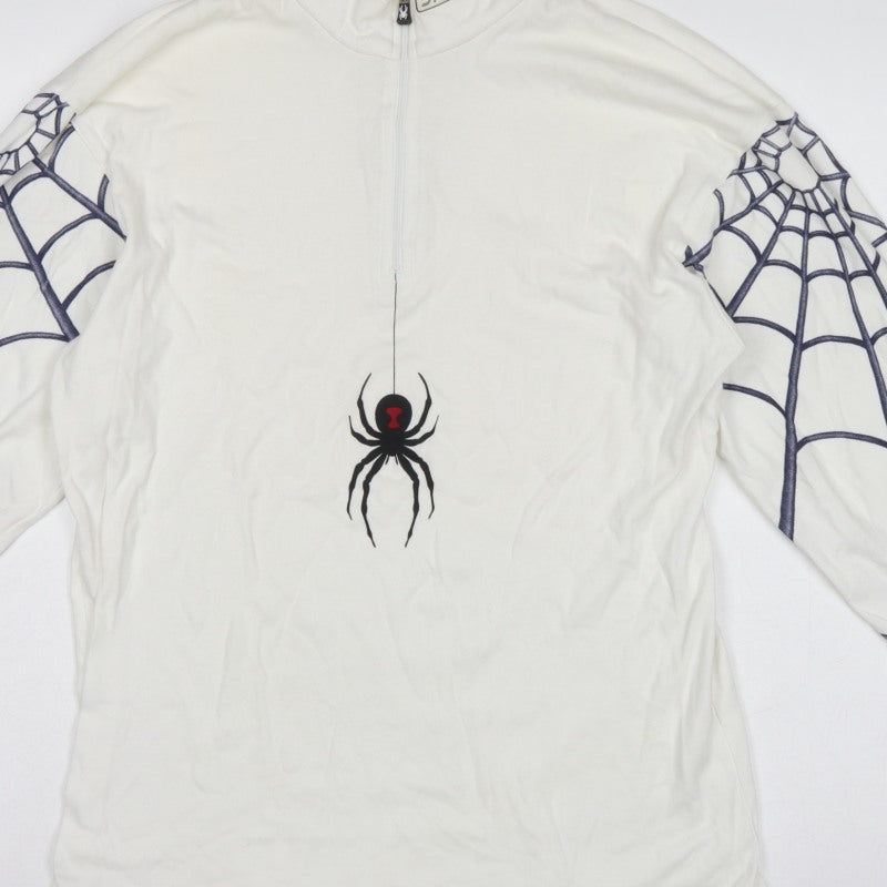 Spyder Men’s White M 1/4 Zip Spider Graphic Ski Sweatshirt Pullover