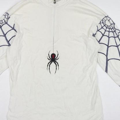 Spyder Men’s White M 1/4 Zip Spider Graphic Ski Sweatshirt Pullover