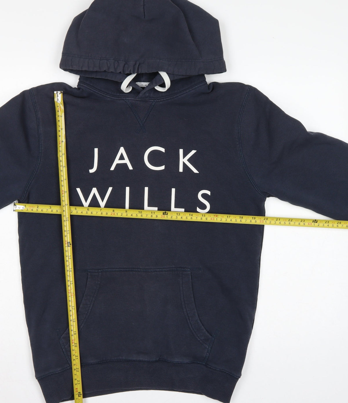Jack Wills Men’s Blue XS Pullover Logo Hoodie Hooded Cotton Blend