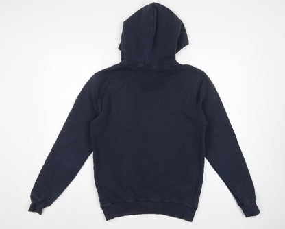Jack Wills Men’s Blue XS Pullover Logo Hoodie Hooded Cotton Blend