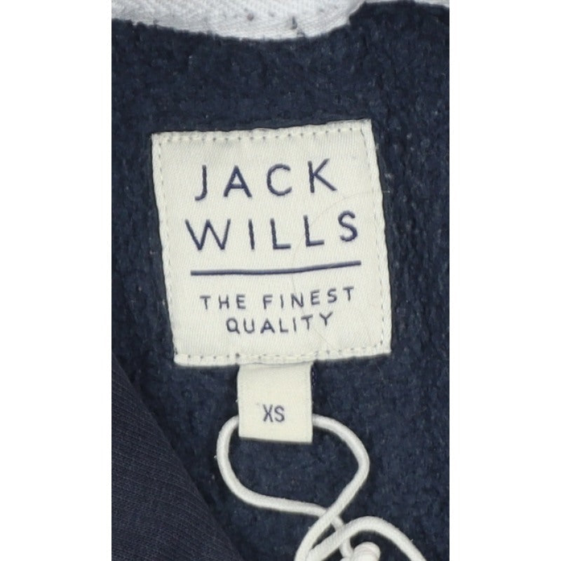 Jack Wills Men’s Blue XS Pullover Logo Hoodie Hooded Cotton Blend