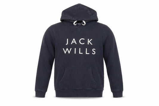 Jack Wills Men’s Blue XS Pullover Logo Hoodie Hooded Cotton Blend