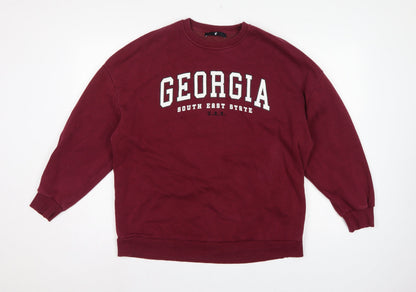 V by Very Women’s Red Georgia USA Graphic Crew Neck Sweatshirt M