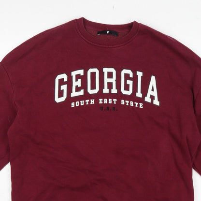 V by Very Women’s Red Georgia USA Graphic Crew Neck Sweatshirt M