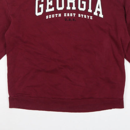 V by Very Women’s Red Georgia USA Graphic Crew Neck Sweatshirt M