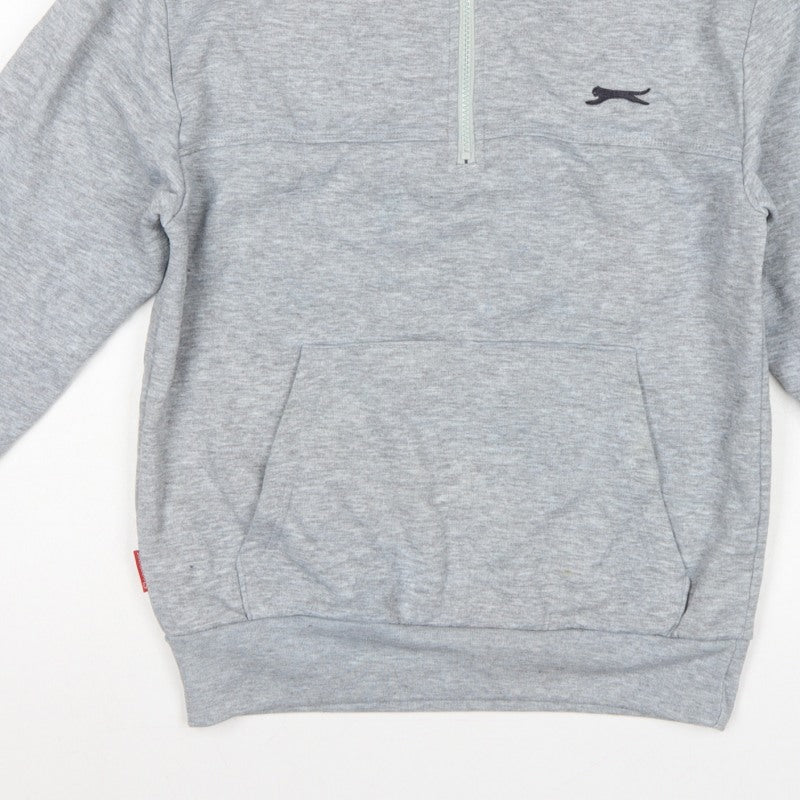 Slazenger Men’s Grey S 1/4 Zip High Neck Pocket Sweatshirt