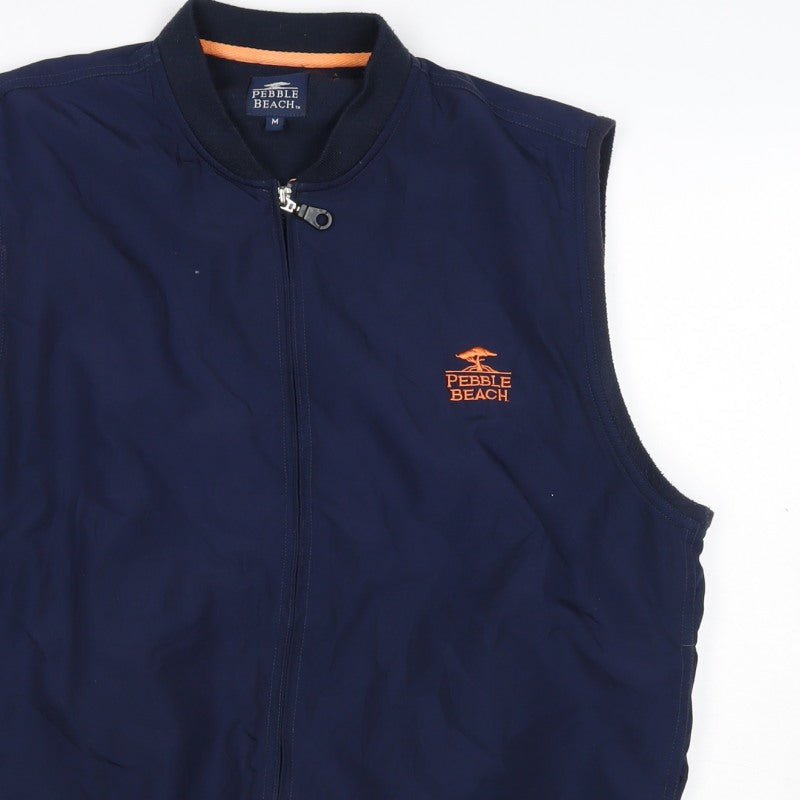 Pebble Beach Men’s Blue M Full Zip Golf Bodywarmer Waistcoat