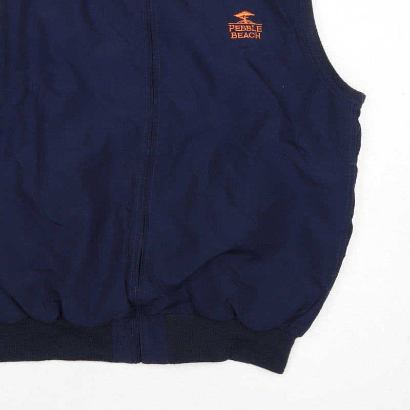 Pebble Beach Men’s Blue M Full Zip Golf Bodywarmer Waistcoat