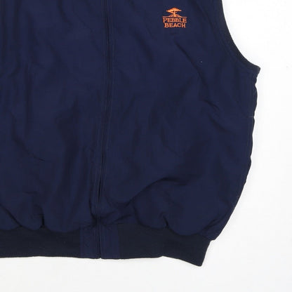 Pebble Beach Men’s Blue M Full Zip Golf Bodywarmer Waistcoat