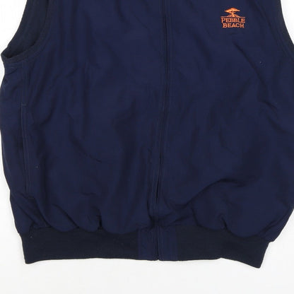 Pebble Beach Men’s Blue M Full Zip Golf Bodywarmer Waistcoat