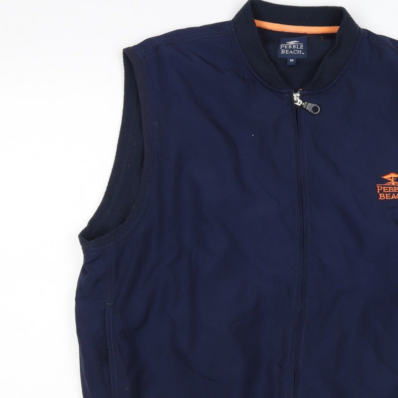 Pebble Beach Men’s Blue M Full Zip Golf Bodywarmer Waistcoat