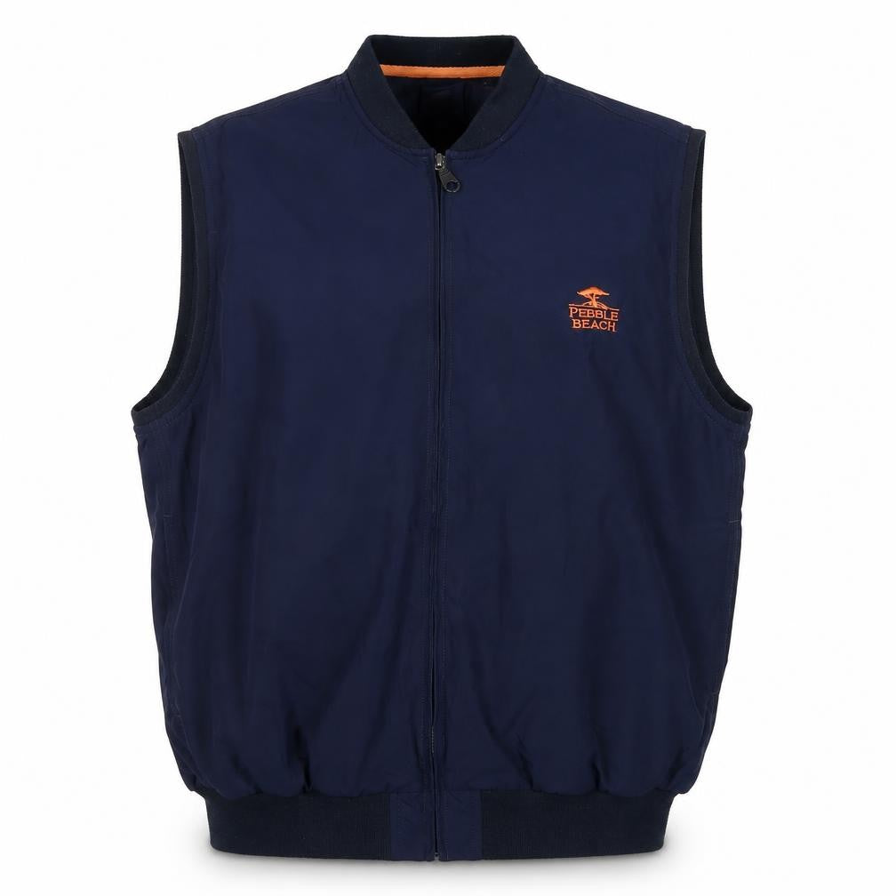 Pebble Beach Men’s Blue M Full Zip Golf Bodywarmer Waistcoat