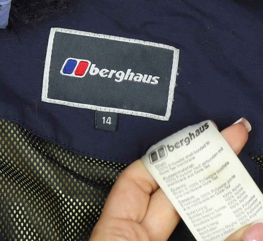 Berghaus Women's Blue UK 14 Gore-Tex Hooded Waterproof Parka Jacket
