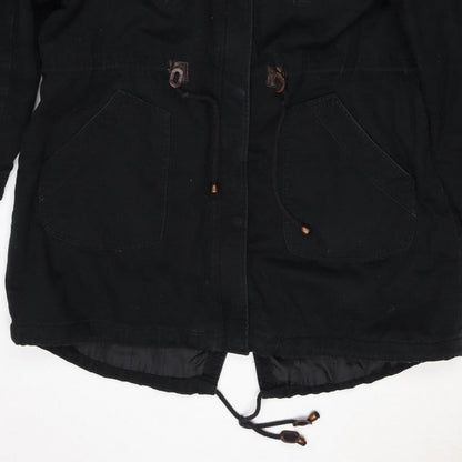 Capsule Women’s Black UK 20 Faux Fur Trim Hooded Parka Jacket
