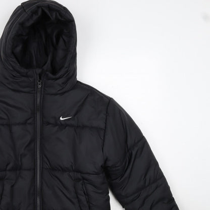 Nike Women Black XS Therma-FIT Hooded Puffer Jacket Quilted Insulated